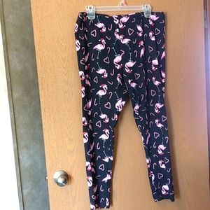 No boundaries Flamingo candy cane leggings